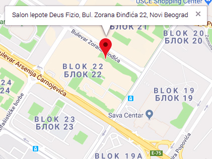 Salon lepote Deus Fizio na mapi